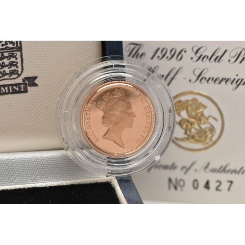 31 - A ROYAL MINT BOXED GOLD HALF SOVEREIGN PROOF 1996 (0247)