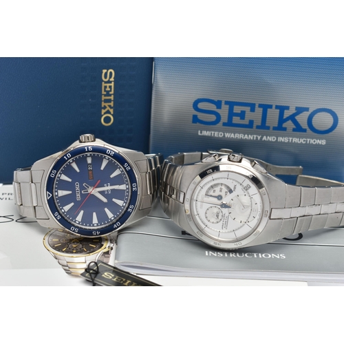 46 - TWO GENTS 'SEIKO' WRISTWATCHES, the first a 'Seiko Solar' stamped '820130, V158-0AY0', fitted with a... 