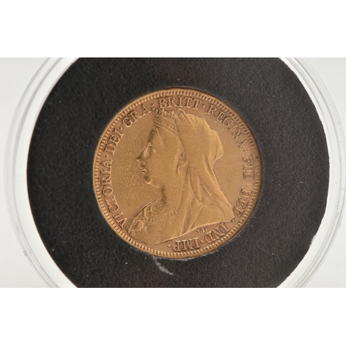 6 - A FULL GOLD SOVEREIGN COIN 1894 VICTORIA, old head 7.988 0.916 fine.22.05 mm