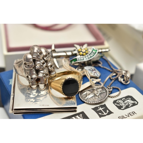 79 - TWO PANDORA BRACELETS AND OTHER ITEMS, to include a boxed pink cord bracelet fitted with a signed 'P... 