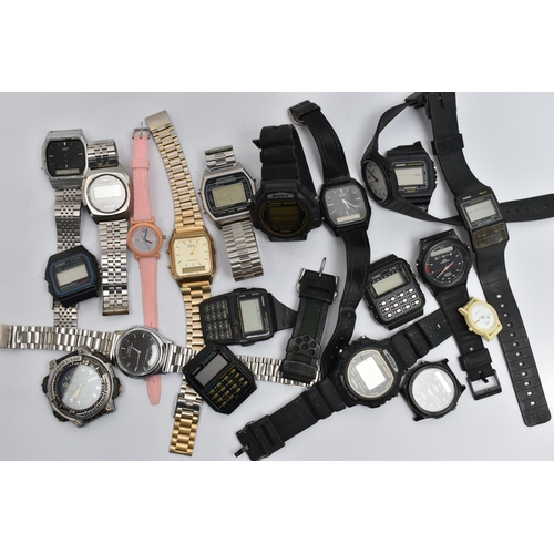 86 - A BOX OF ASSORTED 'CASIO' WATCHES, to include ten 'Casio' wristwatches a ten 'Casio' watch heads (co... 