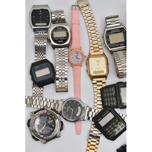 86 - A BOX OF ASSORTED 'CASIO' WATCHES, to include ten 'Casio' wristwatches a ten 'Casio' watch heads (co... 