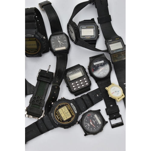 86 - A BOX OF ASSORTED 'CASIO' WATCHES, to include ten 'Casio' wristwatches a ten 'Casio' watch heads (co... 