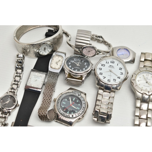 97 - A SELECTION OF SIXTEEN LADY'S AND GENTS WRISTWATCHES, to include Rotary, Sekonda, Pierre Cardin, Acc... 