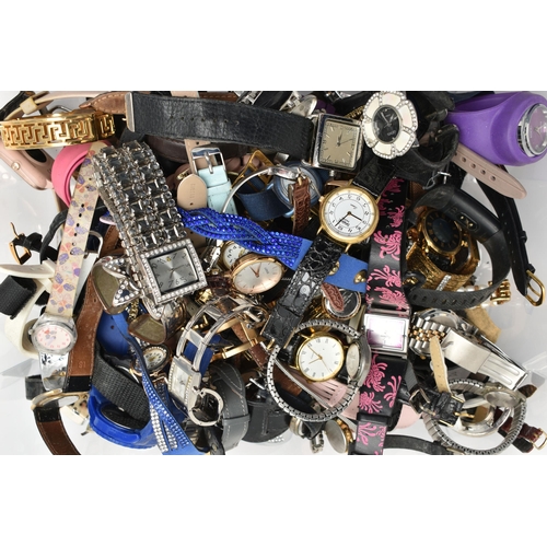 99 - A BOX OF ASSORTED WATCHES, containing mainly lady's wristwatches, to include Philip Mercier, Rotary,... 