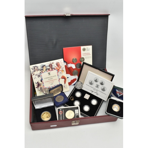 127 - A FILE BOX CONTAINING MAINLY UK COINAGE TO INCLUDE: Royal Mint Boxed 1984-1987 Silver proof Piedfort... 