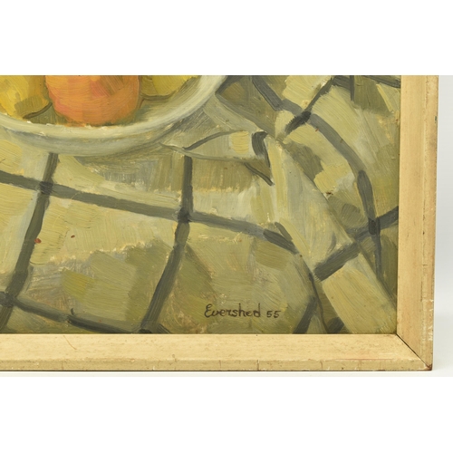 305 - FELICITY EVERSHED (20TH CENTURY) 'ORANGES AND LEMONS', a still life study of fruit in a bowl, signed... 