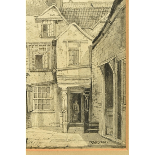 307 - WILLIAM JAMES MULLER (1812-1845) 'BLACK FRIARS, BRISTOL', a sketch depicting a building in Bristol, ... 