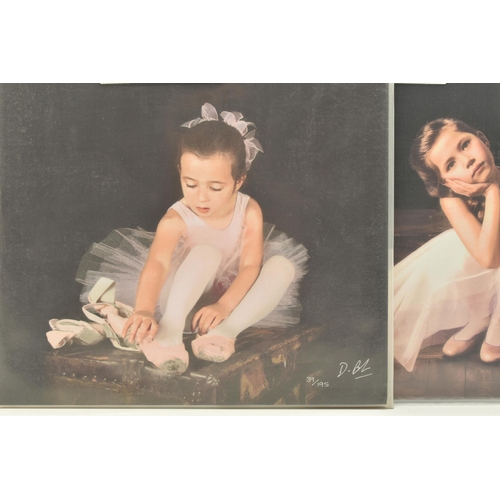 329 - DARREN BAKER (BRITISH 1976) 'BALLET SHOES I & II', two signed limited edition prints depicting young... 