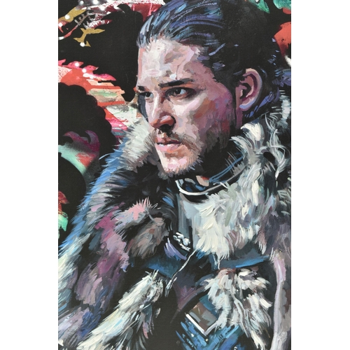 332 - ZINSKY (BRITISH CONTEMPORARY) 'WINTER IS COMING', a signed limited edition print on board depicting ... 