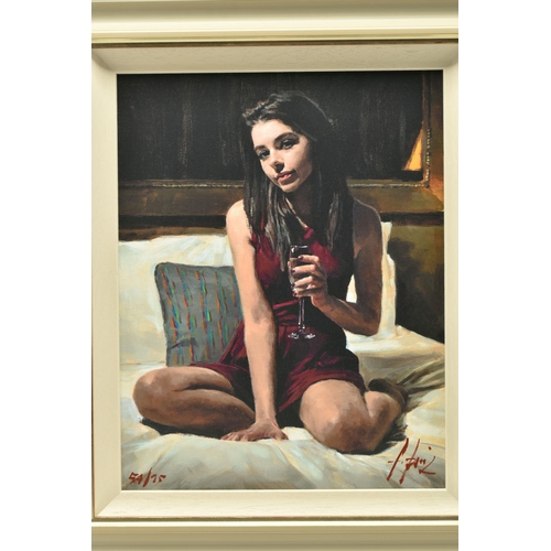 354 - FABIAN PEREZ (ARGENTINA 1967) 'BELLA', a signed limited edition portrait of a female figure sitting ... 