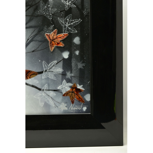 355 - CHLOE NUGENT (BRITISH CONTEMPORARY) 'AUTUNM LEAVES III', a 3D depiction of a tree in autumn, signed ... 