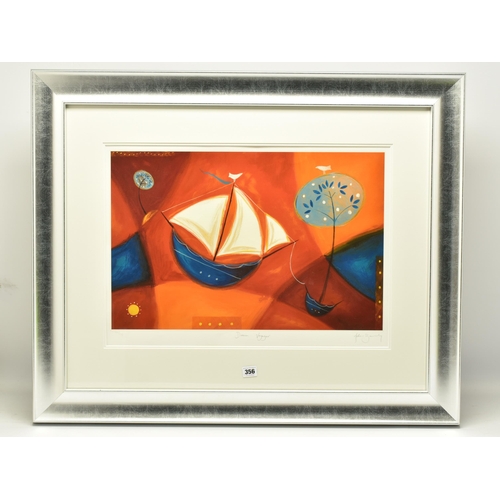 356 - ADAM BARSBY (BRITISH 1969) 'DREAM VOYAGER',  a signed limited edition print depicting a stylised boa... 