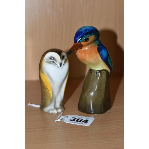 364 - TWO ROYAL DOULTON BIRD FIGURES, comprising a Barn Owl, model no 148, HN169, height 7.5cm, together w... 