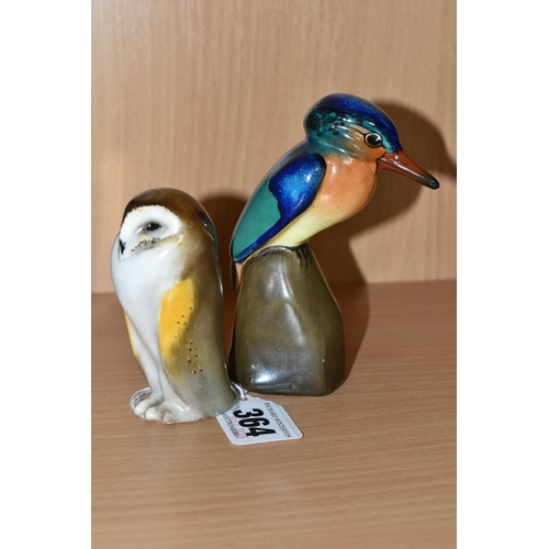 364 - TWO ROYAL DOULTON BIRD FIGURES, comprising a Barn Owl, model no 148, HN169, height 7.5cm, together w... 