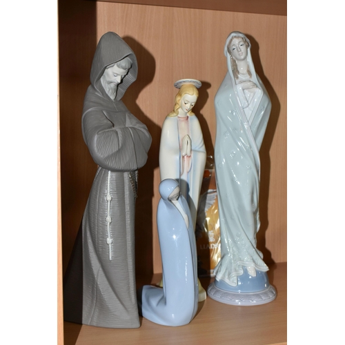 365 - FOUR LLADRO AND GOEBEL FIGURES, comprising a boxed Lladro Sweet Mary no 6631, sculptor Salvador Furi... 