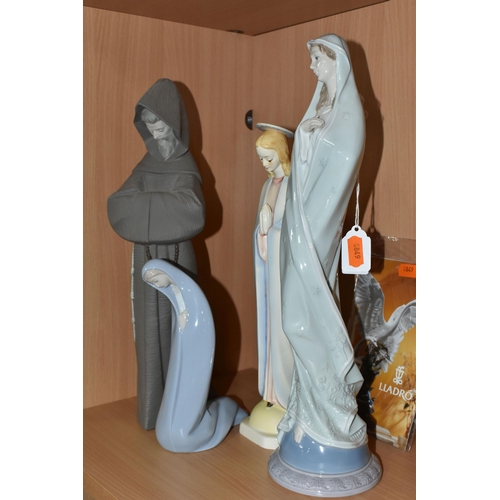 365 - FOUR LLADRO AND GOEBEL FIGURES, comprising a boxed Lladro Sweet Mary no 6631, sculptor Salvador Furi... 