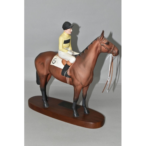 379 - A BESWICK ARKLE FIGURE, with Pat Taaffe Up, no 2084, from the Connoisseur Horses series, the horse i... 