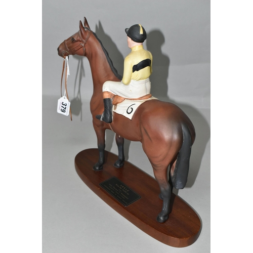 379 - A BESWICK ARKLE FIGURE, with Pat Taaffe Up, no 2084, from the Connoisseur Horses series, the horse i... 