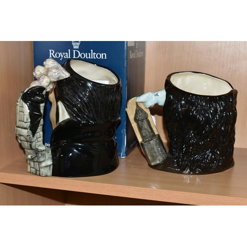 386 - TWO ROYAL DOULTON CHARACTER JUGS, comprising a boxed 1997 character jug of the year 'Count Dracula' ... 