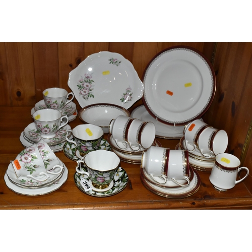 394 - A GROUP OF ASSORTED TEAWARE,  comprising two Royal Albert 'Provincial Flowers' pattern tea cups and ... 