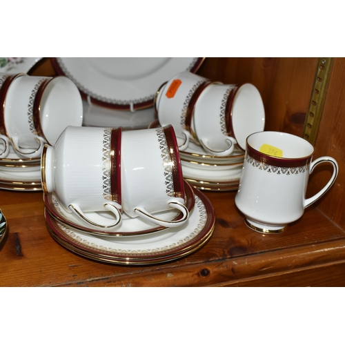 394 - A GROUP OF ASSORTED TEAWARE,  comprising two Royal Albert 'Provincial Flowers' pattern tea cups and ... 