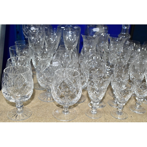 419 - A QUANTITY OF CUT CRYSTAL AND OTHER GLASSWARES, over sixty pieces to include seven decanters of vari... 