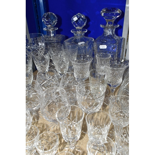 419 - A QUANTITY OF CUT CRYSTAL AND OTHER GLASSWARES, over sixty pieces to include seven decanters of vari... 