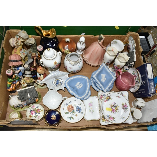 432 - FIVE BOXES OF CERAMICS AND GLASSWARE, to include a  Jasba Keramic West German 137/25, a cream Beswic... 