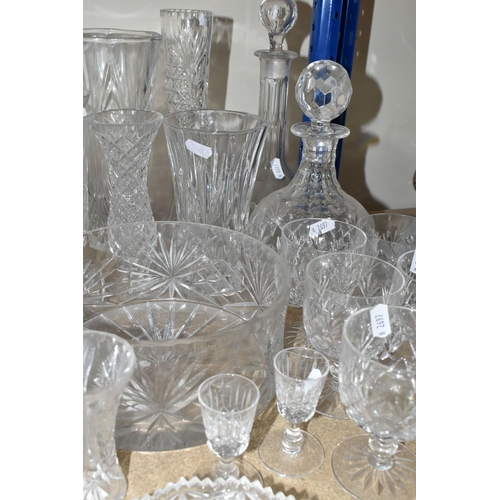 468 - A COLLECTION OF CUT CRYSTAL AND OTHER GLASSWARES, approximately sixty five pieces to include a set o... 