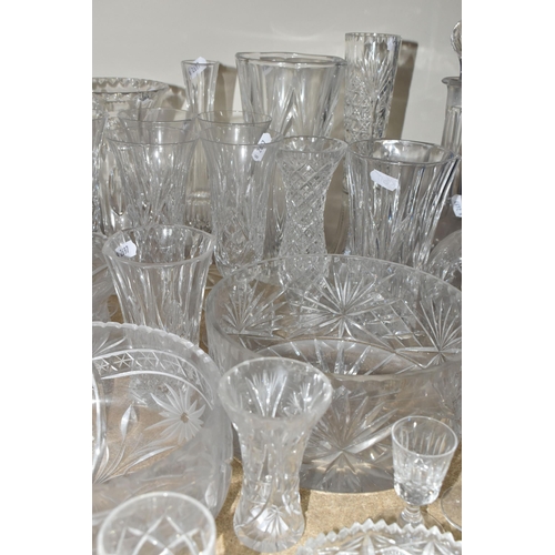 468 - A COLLECTION OF CUT CRYSTAL AND OTHER GLASSWARES, approximately sixty five pieces to include a set o... 