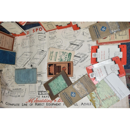 475 - TWO BOXES OF MAPS AND RAILWAY INTEREST EPHEMERA, a quantity of mainly UK Ordnance Survey maps in fol... 