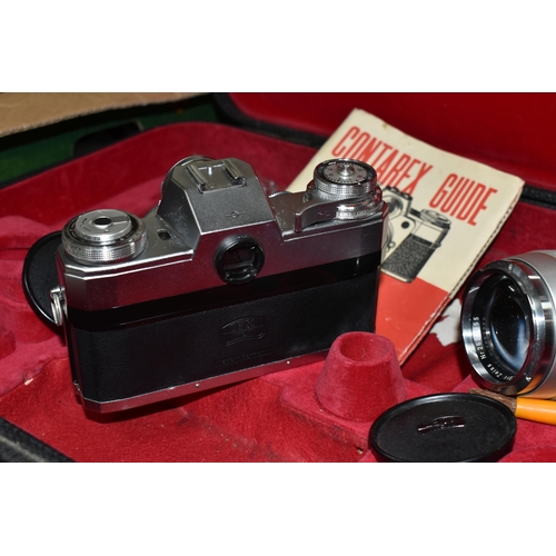 479 - A ZEISS IKON CONTAREX VINTAGE FILM SLR CAMERA fitted with a Carl Zeiss Jena Plannar 50mm f2 lens, So... 