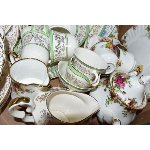 513 - THREE BOXES OF ASSORTED CERAMICS AND GLASS ETC, to include a Royal Albert 'Old Country Roses' teapot... 