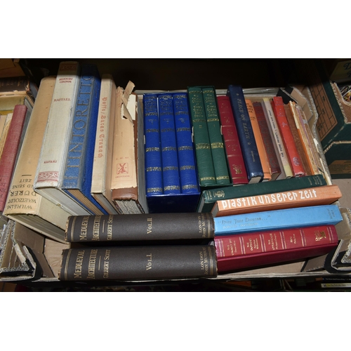 516 - SIX BOXES OF ASSORTED 20TH CENTURY BOOKS, a number of books are written in German including a copy o... 