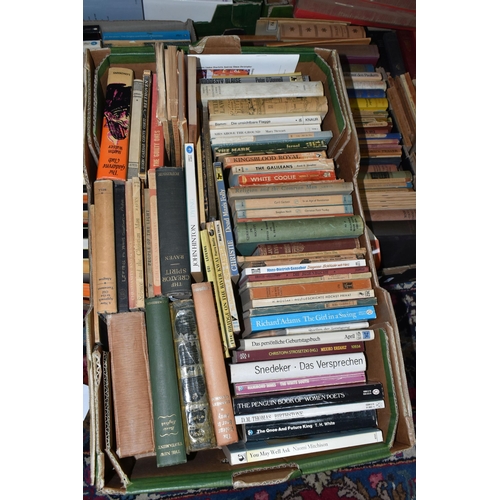 519 - SEVEN BOXES OF ANTIQUARIAN BOOKS, to include an assortment of  over three hundred titles, some Germa... 