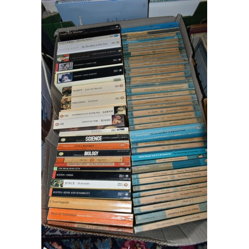 519 - SEVEN BOXES OF ANTIQUARIAN BOOKS, to include an assortment of  over three hundred titles, some Germa... 