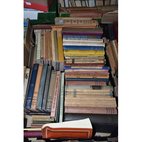 519 - SEVEN BOXES OF ANTIQUARIAN BOOKS, to include an assortment of  over three hundred titles, some Germa... 