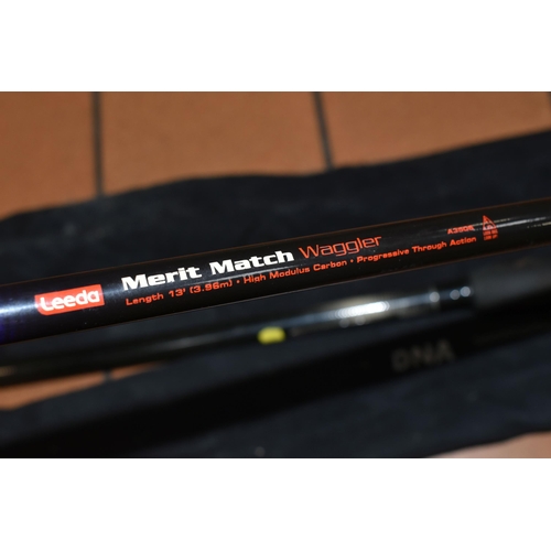 520 - FISHING RODS, comprising a DNA feeder 12 foot, carbon strong 3.6m carp med/heavy with one tip, toget... 