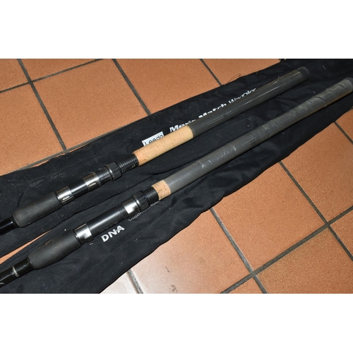 520 - FISHING RODS, comprising a DNA feeder 12 foot, carbon strong 3.6m carp med/heavy with one tip, toget... 