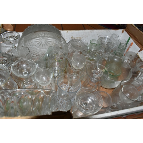 531 - FIVE BOXES AND LOOSE GLASS WARES, to include a boxed set of six RCR Royal Crystal Rock crystal foote... 