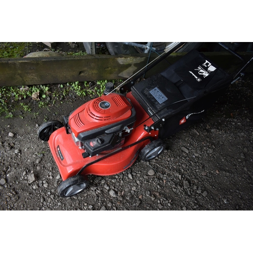 1007 - AN EINHALL CP140-B PETROL LAWN MOWER with grass box (UNTESTED BUT ENGINE PULLING FREELY) along with ... 