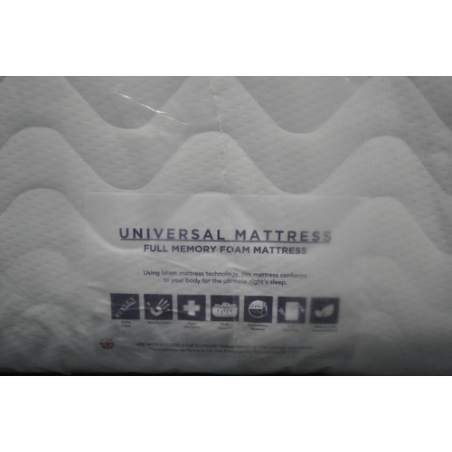 1199 - A BRAND NEW UNIVERSAL MATTRESS 4FT6 FULL MEMORY FOAM MATTRESS