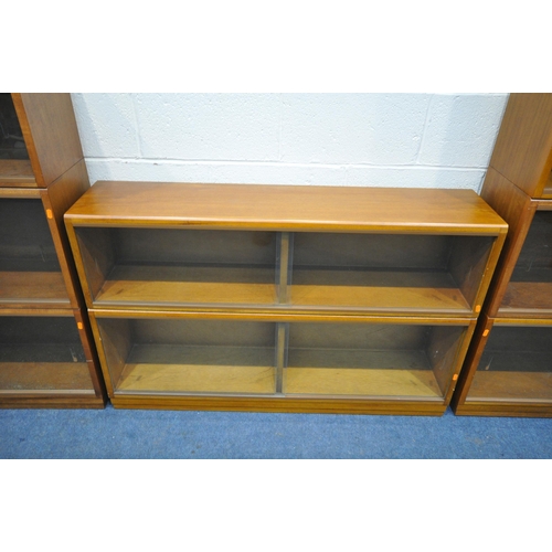 1276 - A SELECTION OF SIMPLEX BOOKCASES, various lengths totalling ten sections longest length 122cm (condi... 