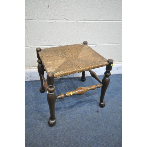 1348 - A SELECTION OF STOOLS, of various shapes ages and materials (condition:-aged wear and tear, spindle ... 