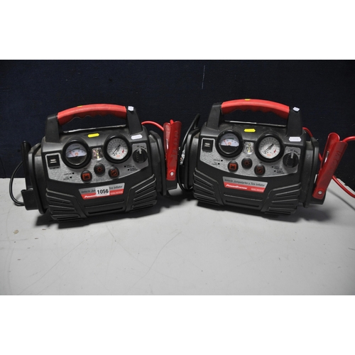 1056 - A PAIR OF POWERSTATION PSX1104CE JUMPSTARTER AND TYRE INFLATORS (both UNTESTED)