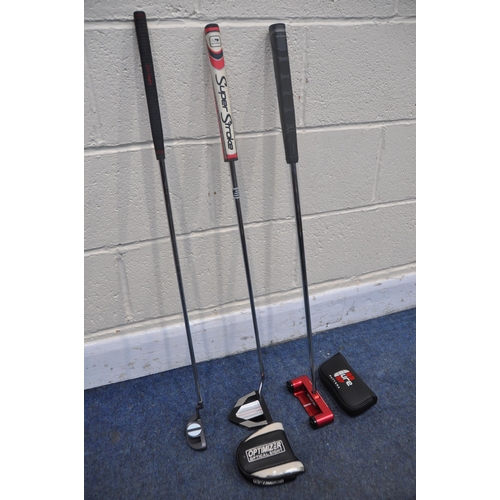 1062 - A SELECTION OF PUTTERS to include an Optimizer optical sight putter, Ben sayers zero in putter and a... 