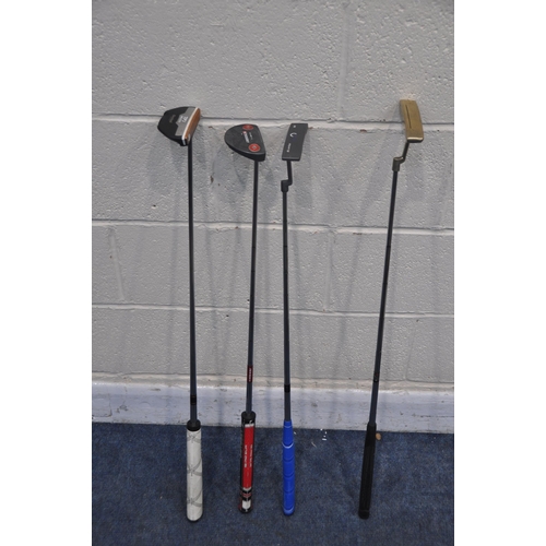 1064 - A SELECTION OF PUTTERS to include an Odyssey O-works R-LINE CS putter, Cleveland golf TFI mezzo 2135... 