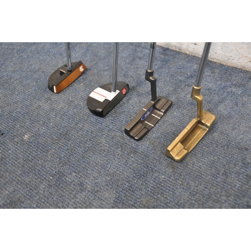 1064 - A SELECTION OF PUTTERS to include an Odyssey O-works R-LINE CS putter, Cleveland golf TFI mezzo 2135... 