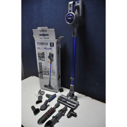 1077 - A TOWER T513003 CORDLESS VACUUM CLEANER with original box and attachments (No charger but working)